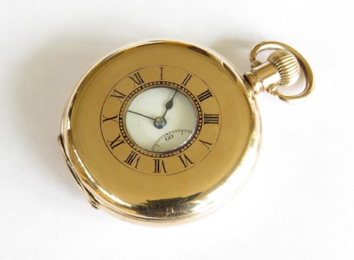 fig 1. 1930s Vertex Revue half hunter pocket watch