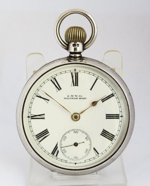 Antique Silver Waltham Pocket Watch, 1898.