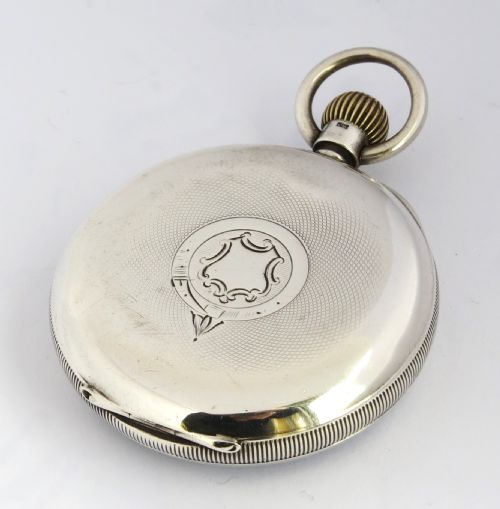 fig 1. Antique silver Waltham pocket watch, 1898.