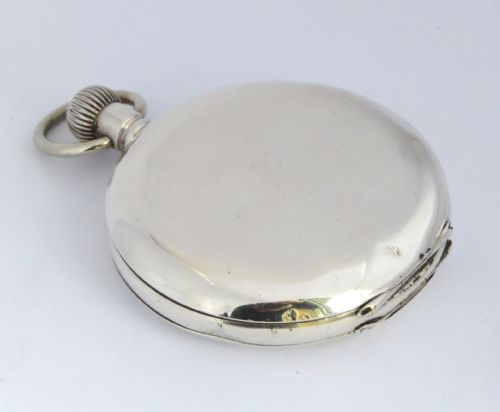fig 1. 1918 silver Waltham Marquis full hunter pocket watch.