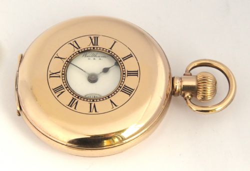 Antique Waltham Bartlett Half Hunter Pocket Watch, 1924.