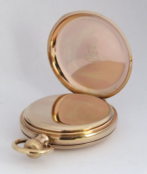 fig 3. Antique Waltham Bartlett half hunter pocket watch, 1924.