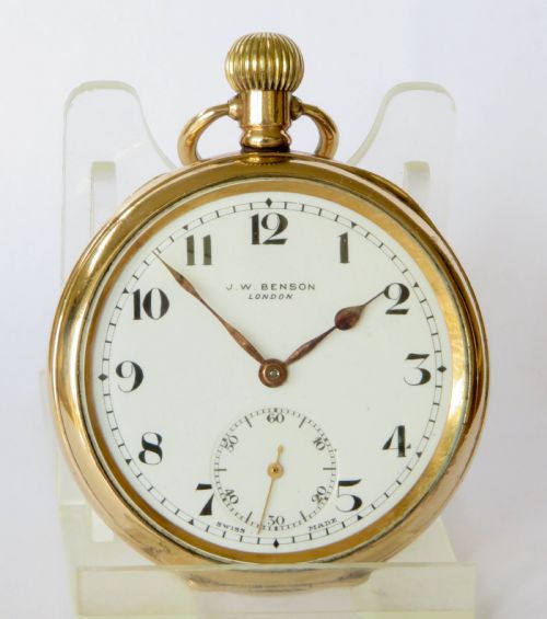fig 1. 1930s Swiss pocket watch, J W Benson