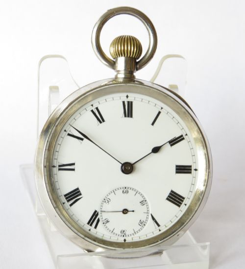 fig 1. Antique silver Dimier Freres pocket watch, 1909
