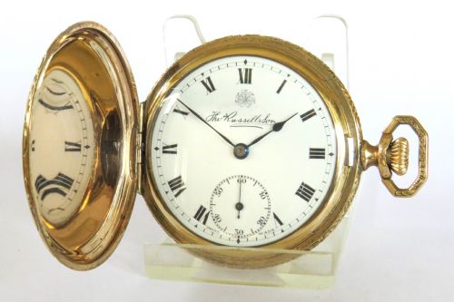 1930s Thomas Russell Full Hunter Pocket Watch