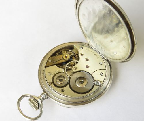 fig 3. Antique silver Longines pocket watch, 1913