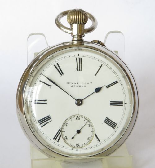 fig 1. Antique silver pocket watch, Errington for Hinds