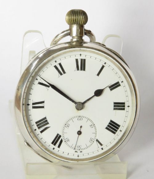 fig 1. Antique Swiss silver pocket watch