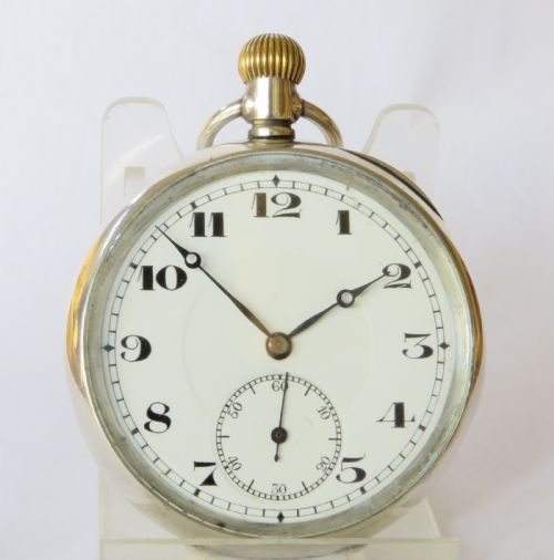 fig 1. Antique Swiss silver pocket watch, 1924