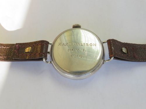 fig 3. Antique silver Marvin half hunter trench watch, Harrods