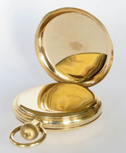fig 2. Antique Thomas Russell half hunter pocket watch