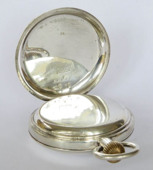 fig 3. Antique Paul Moser silver half hunter pocket watch