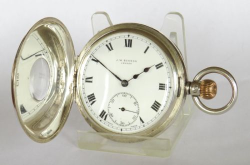 fig 1. J W Benson half hunter pocket watch, 1933