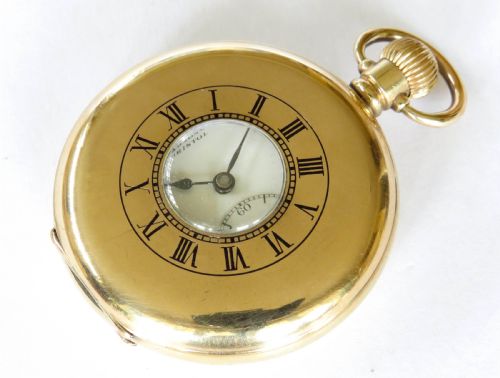 1930s Buren Half Hunter Pocket Watch