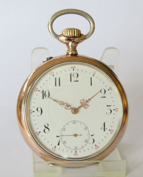 fig 1. Antique silver IWC Probus Scafusia pocket watch