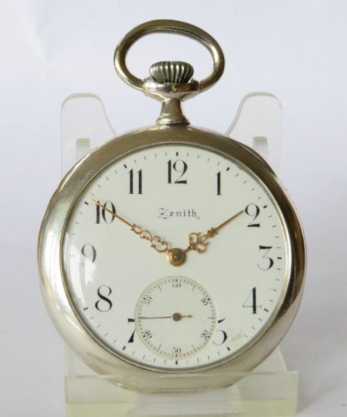 fig 1. Antique silver Zenith pocket watch