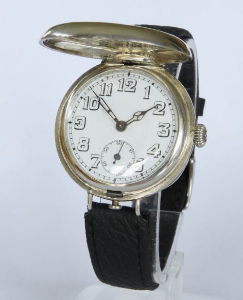 fig 2. Gents WW1 silver wrist watch, unusual design