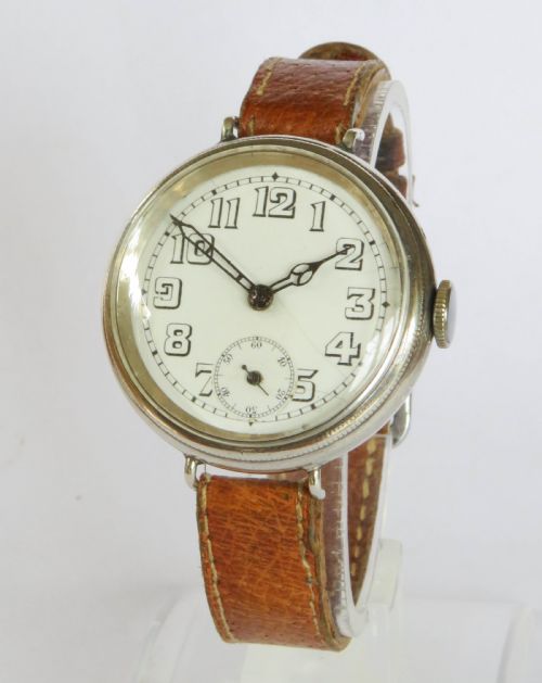 Gents Antique Silver Trench Watch, 1917