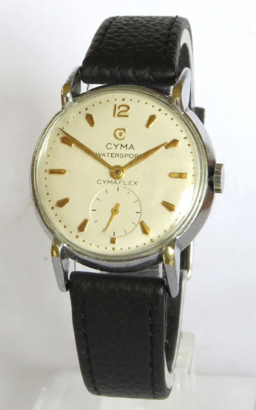 Gents 1950s Cyma Watersport Wrist Watch