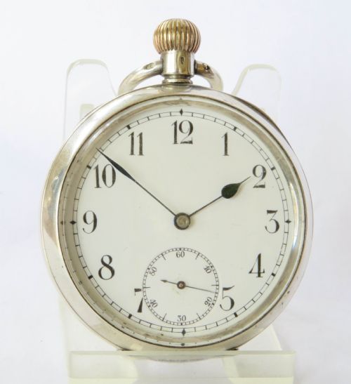 fig 1. Antique silver Omega pocket watch, 1905