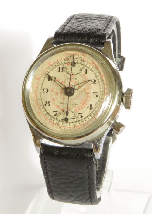 Gents 1930s Pierce Mono-pusher Chronograph