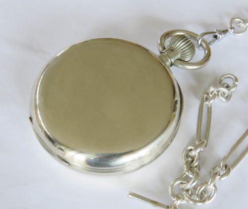 fig 3. Antique Douard goliath pocket watch and chain