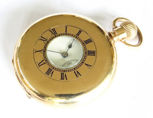 Antique Stauffer & Co Half Hunter Pocket Watch
