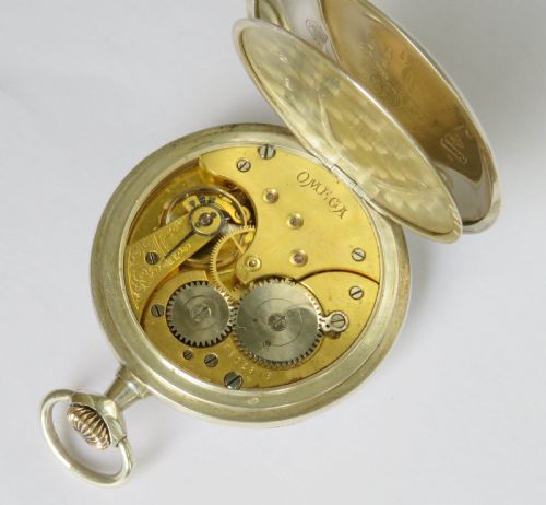 fig 2. Antique silver Omega pocket watch, 1912