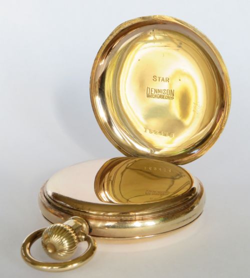 fig 2. Antique J W Benson full hunter pocket watch