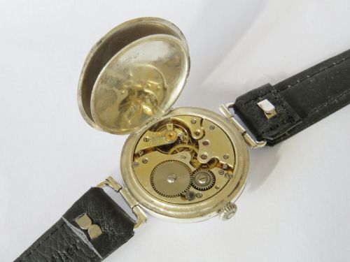 fig 3. Antique silver Fontainmelon wrist watch, 1922