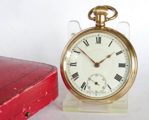 Antique Swiss Gold Plated Pocket Watch