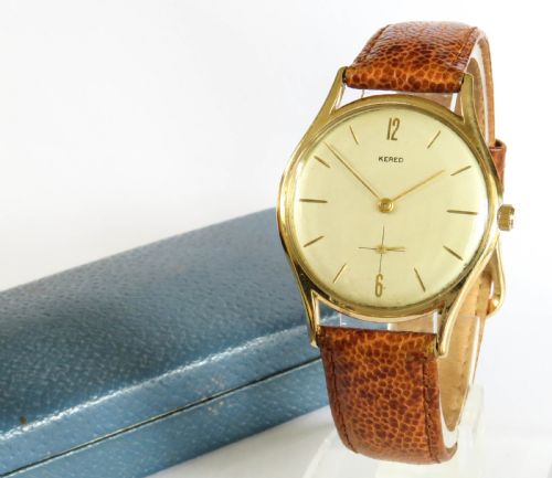 Gents 9ct Gold Kered Wrist Watch, 1960