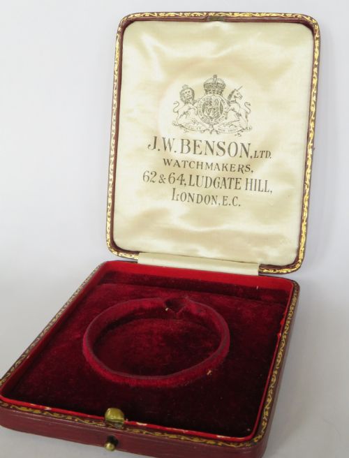 Antique J W Benson Pocket Watch Box, C1890