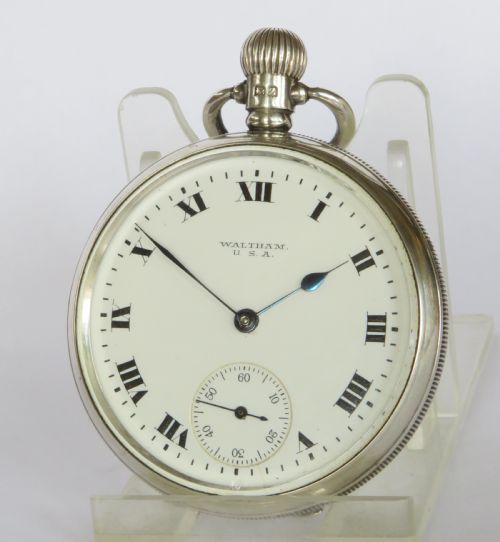 Antique Silver Waltham Pocket Watch, Masonic Link
