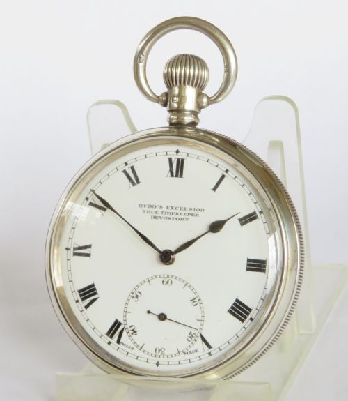 Antique Selezi Silver Pocket Watch, Devonport, 1912