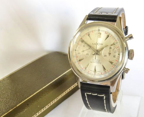 Gents 1960s Luxor Chronograph Wrist Watch
