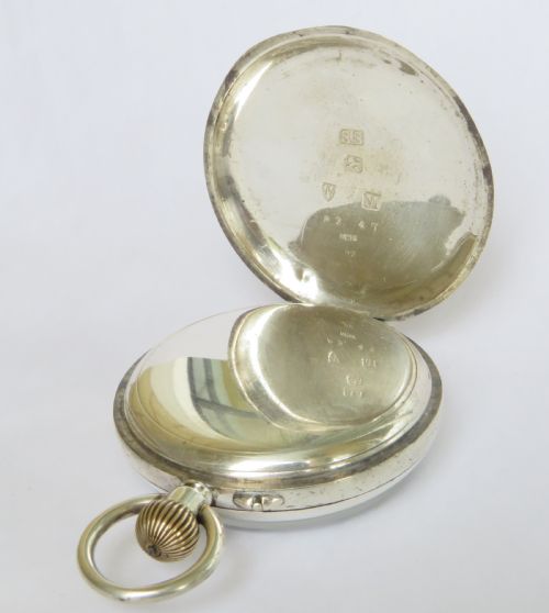 fig 2. Antique English Errington silver 'The Strand' pocket watch