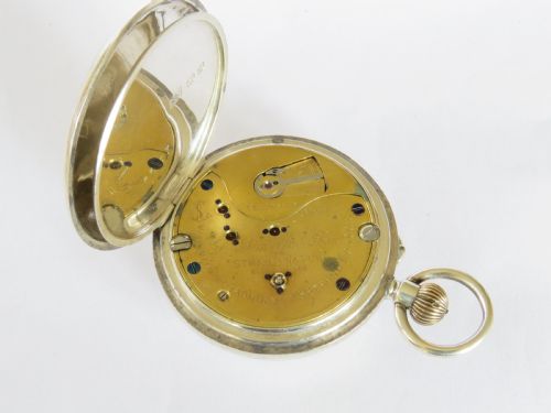 fig 3. Antique English Errington silver 'The Strand' pocket watch