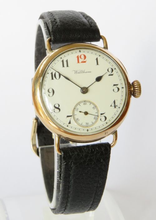 fig 1. Antique Waltham wrist watch, 1913
