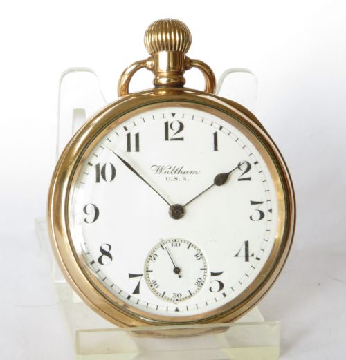 fig 1. Antique Waltham Riverside pocket watch, railroad grade