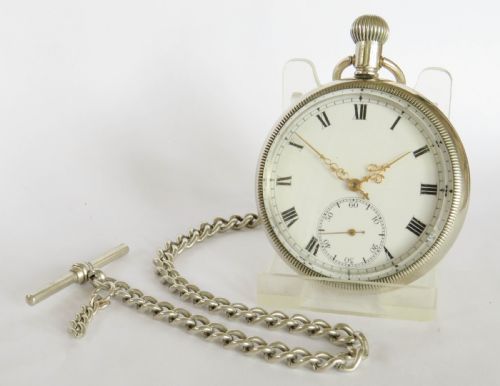 1920s Cyma Stem Winding Pocket Watch and Chain