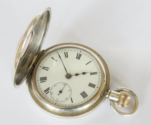 fig 2. Antique silver and gold half hunter fob watch