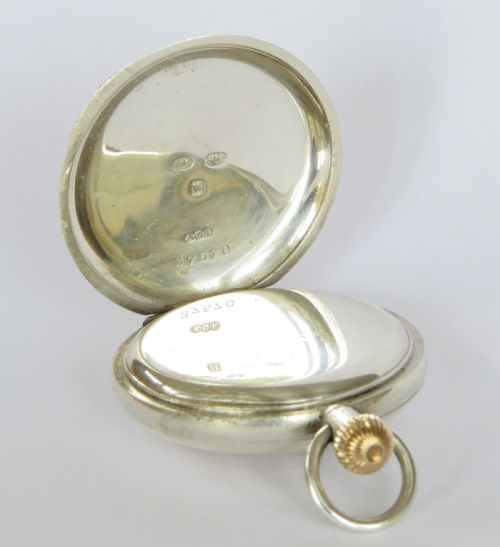 fig 3. Antique silver and gold half hunter fob watch