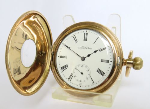 fig 1. Antique Waltham Beacon full hunter pocket watch, 1899