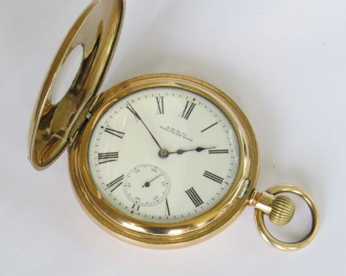 fig 2. Antique Waltham Beacon full hunter pocket watch, 1899