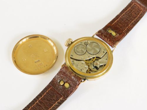 fig 2. Antique 9ct gold Waltham wrist watch, 1921