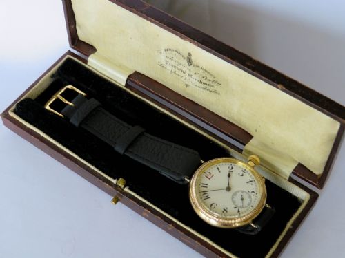 fig 2. Gents 9ct gold Longines wrist watch, 1924