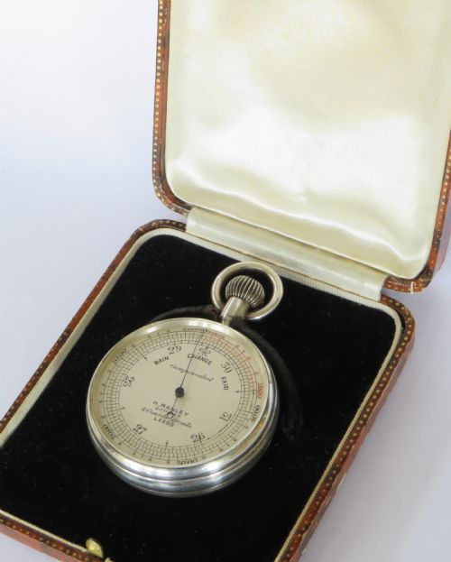 fig 2. Antique silver hot air balloonist’s pocket barometer / altimeter