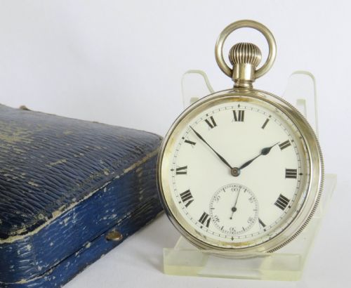 Antique Swiss Silver Pocket Watch, 1917