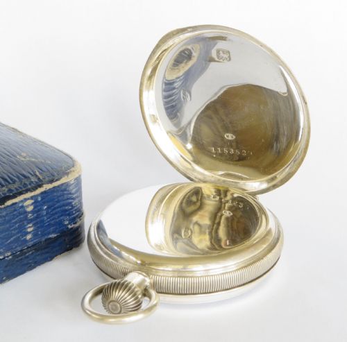 fig 2. Antique Swiss silver pocket watch, 1917